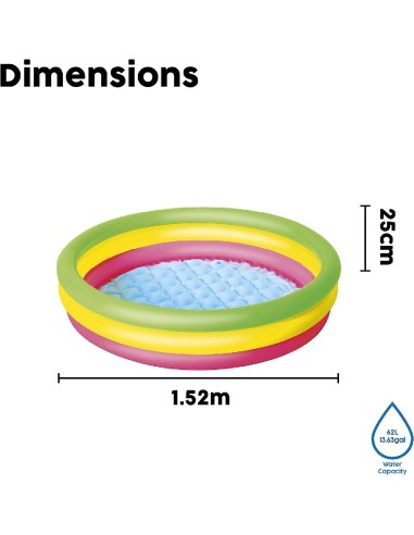 PISCINA HINCHABLE INFANTIL SUMMER Ø102X2