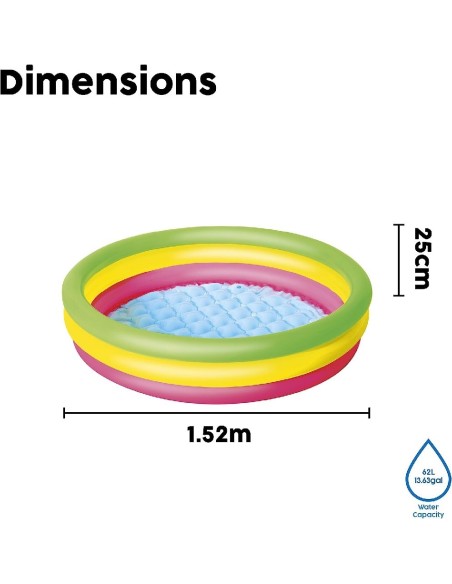 PISCINA HINCHABLE INFANTIL SUMMER Ø102X2