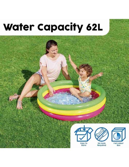 PISCINA HINCHABLE INFANTIL SUMMER Ø102X2