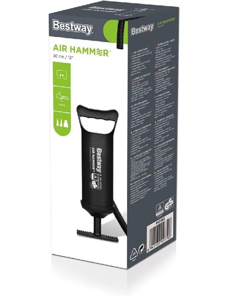 INFLADOR 30 CM - 0,85L BOMBA DOBLE DE AI
