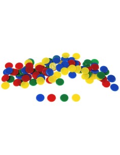 BOLSA CON 100 FICHAS 15 MM.DE COLORES 2