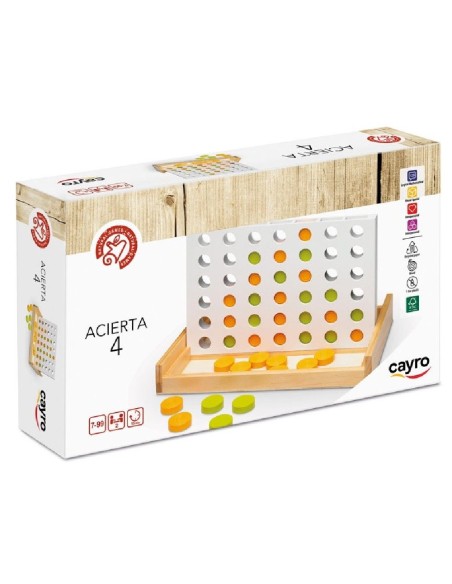 JUEGO ACIERTA 4 MADERA COLOCA