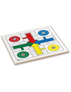TABLERO PARCHIS - AJEDREZ MADERA 40X40CM 2