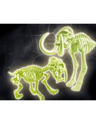 Arqueojugando Smilodon+Mammouth fluoresc