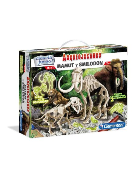 Arqueojugando Smilodon+Mammouth fluoresc