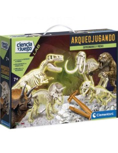DINO DEPREDADORES Y PRESAS - 4 EN 1 FLUO