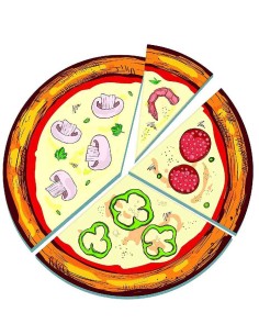 PIZZA DE NUMEROS APRENDO LOS NUMEROS +4 