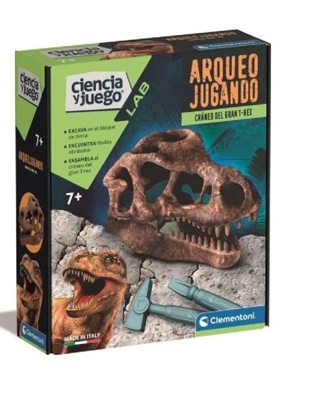 ARQUEOJUGANDO CRANEO DEL GRAN T-REX
