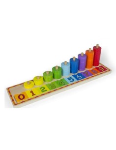 JUEGO MADERA EDUCATIVO - FICHAS Y NUMERO