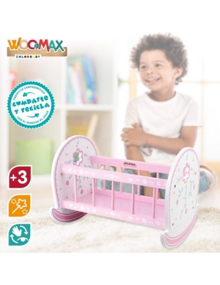 CUNA DE MADERA PARA MUÑECAS - WOOMAX