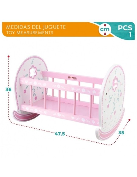 CUNA DE MADERA PARA MUÑECAS - WOOMAX