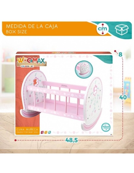 CUNA DE MADERA PARA MUÑECAS - WOOMAX
