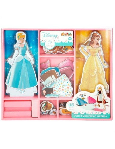 PRINCESAS VESTIDOS DE MADERA MAGNETICOS 