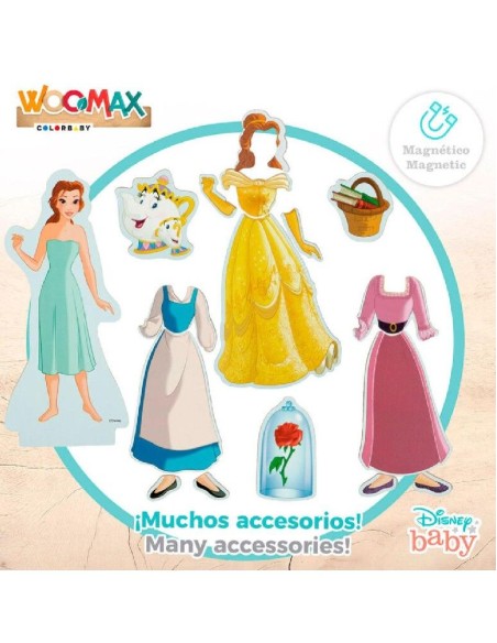 PRINCESAS VESTIDOS DE MADERA MAGNETICOS 