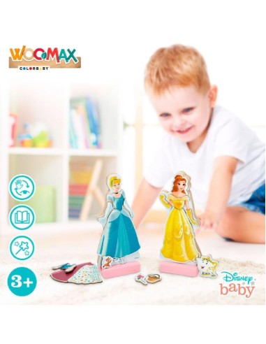 PRINCESAS VESTIDOS DE MADERA MAGNETICOS 