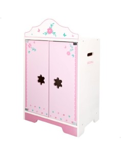 ARMARIO DE MADERA MUÑECAS C/3 PERCHAS WO