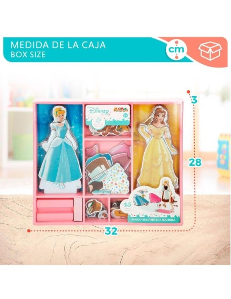 PRINCESAS VESTIDOS DE MADERA MAGNETICOS 