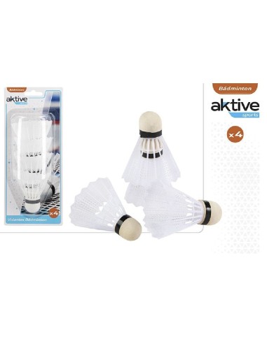 BLISTER 4 PLUMAS BADMINTON - AKTIVE SPOR
