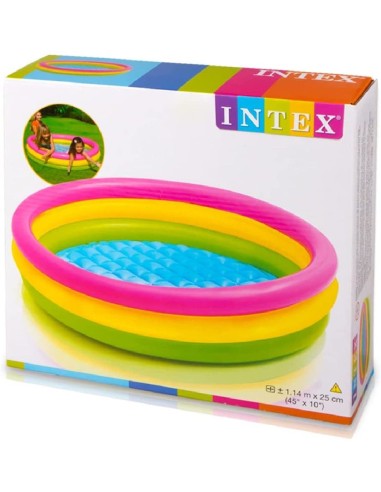 Piscina hinchable 3 aros sunset 114x25cm