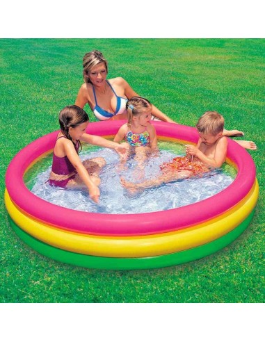 Piscina hinchable 3 aros sunset 114x25cm