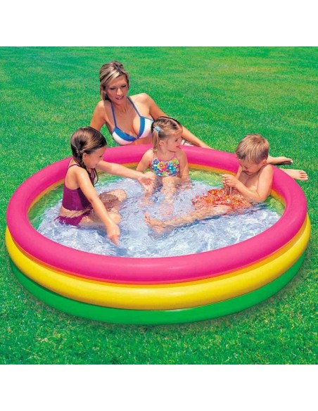 Piscina hinchable 3 aros sunset 114x25cm