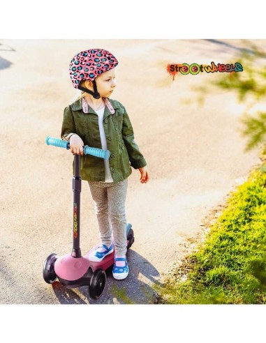 PATINETE DE 3 RUEDAS ROSA CON LUCES LED