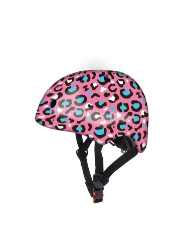 CASCO 50-54CM LEOPARDO ROSA