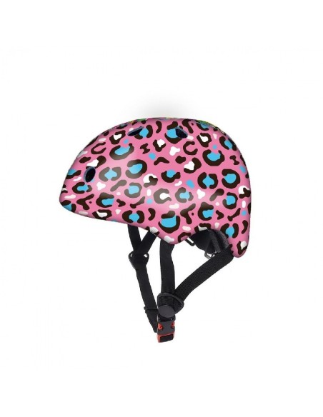 CASCO 50-54CM LEOPARDO ROSA