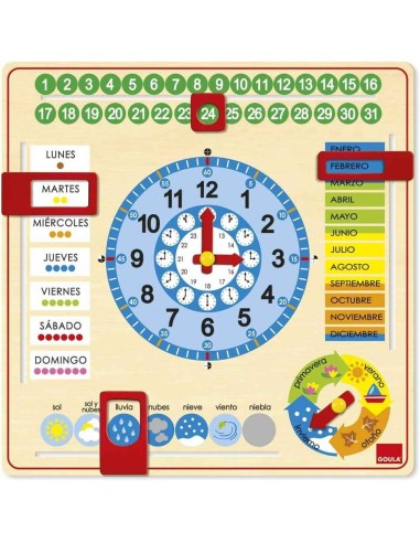 RELOJ CALENDARIO ESCOLAR CASTELLANO