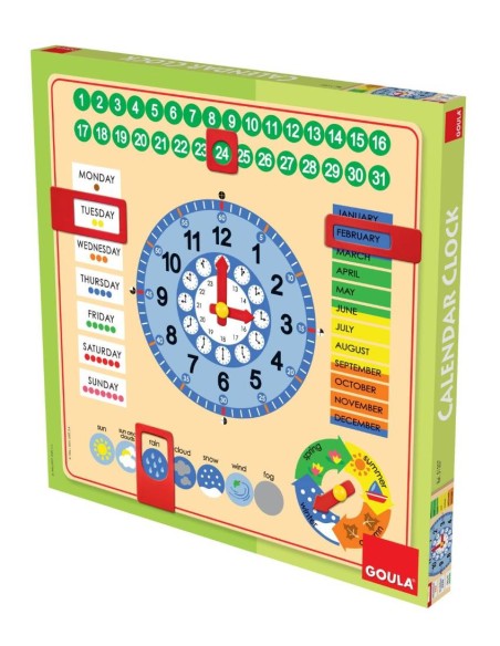 RELOJ CALENDARIO ESCOLAR EN INGLES