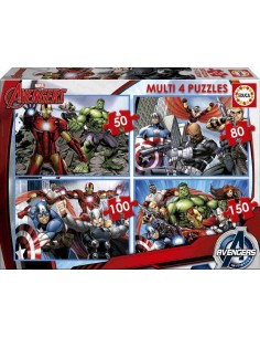 Multi 4 Puzzles 50-80-100-150 Avengers