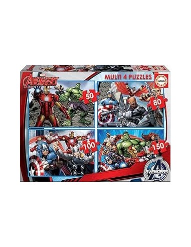 Multi 4 Puzzles 50-80-100-150 Avengers