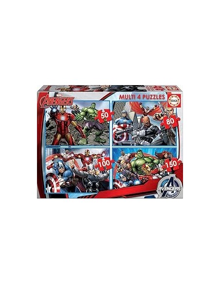 Multi 4 Puzzles 50-80-100-150 Avengers
