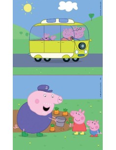PUZZLE 2X9 PIEZAS - PEPPA PIG MADERA ECO 2