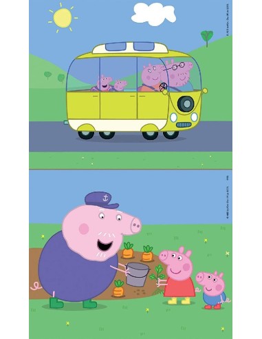 PUZZLE 2X9 PIEZAS - PEPPA PIG MADERA ECO