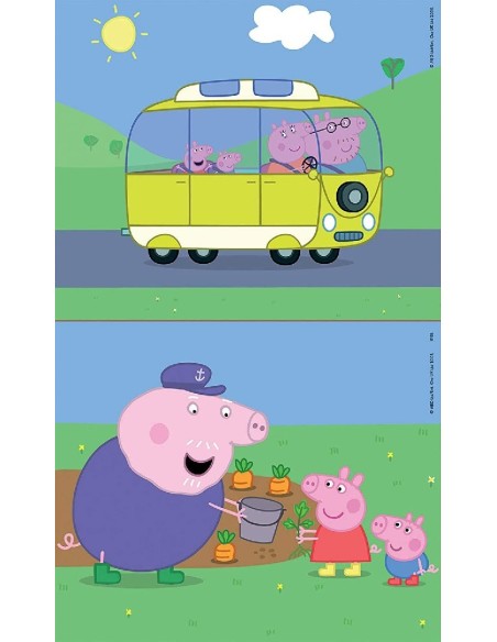 PUZZLE 2X9 PIEZAS - PEPPA PIG MADERA ECO