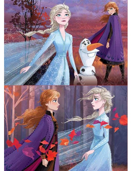PUZZLE 2X25 PIEZAS FROZEN 2 - MADERA ECO
