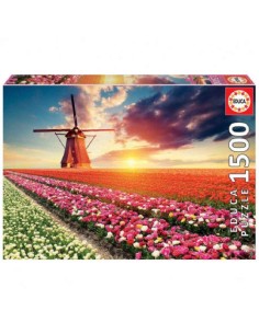PUZZLE 1500 PIEZAS PAISAJE DE TULIPANES