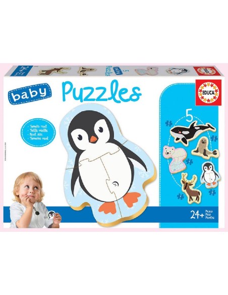 5 BABY PUZZLES ANIMALES POLO NORTE