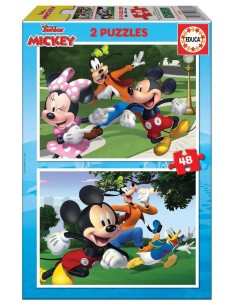 Puzzle 2x48 mickey & friends