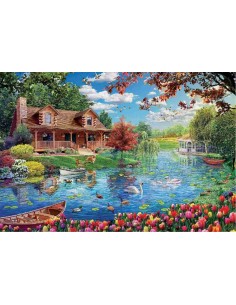 PUZZLE 5000 PIEZAS CASITA EN EL LAGO 2