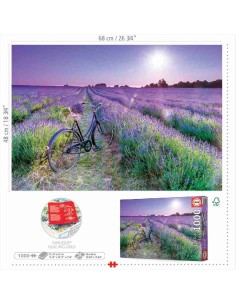 Puzzle 1000 bicicleta en campo de lavand 2