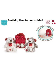 PELUCHE OSO I LOVE YOU 32CM CAJA REGALO