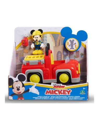 MICKEY FIGURA ARTICULADA + VEHICULO