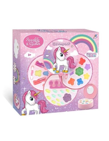 MAQUILLAJE TRES PISOS UNICORNIO