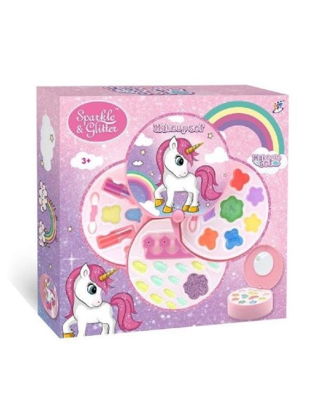 MAQUILLAJE TRES PISOS UNICORNIO