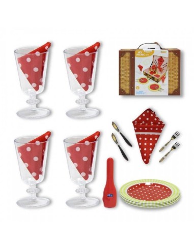 SET DE PICNIC 21 EN MALETIN PIEZAS