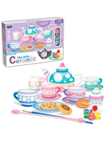 PACK CERAMICA TE PARA PINTAR 21 PIEZAS