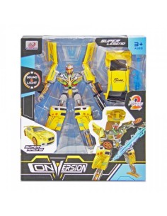 ROBOT TRANSFORMER CON LUZ Y SONIDO