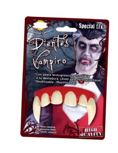 DIENTES VAMPIRO CON TERMOPLASTICA